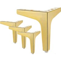 4x 15cm Gold Furniture Legs Bed Legs for Modern Sofa Cabinet with Screws