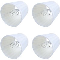 4X Fabric Chandelier Lampshade Holder Clip On Wall Lamp Beside Hanging Bed Lamp, Light Yellow
