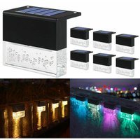 Hoopzi - 4x Solar led Lights Wall Lights Fence Light Garden Light Outdoor Stair Light