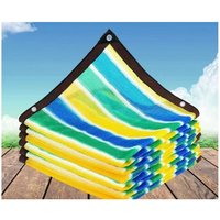 Cyslmuk - 2x2m Patio Shade Sail Rectangular Shade Net, Balcony Privacy Screen 12-Pin Sun Protection Shade Cloth for Terrace and Balcony