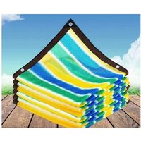 Cyslmuk - 3x3m Patio Shade Sail Rectangular Shade Net, Balcony Privacy Screen 12-Pin Sun Protection Shade Cloth for Terrace and Balcony