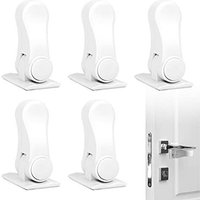 5-Piece Child Safety Lock Set for Babies and Children: Adhesive Safety Door Handle Lock, Safety Lock, Door Stopper, Rotating Handles, Lever Door Lock
