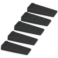 5 Pieces Soft Rubber Door Wedge, Adjustable Height Non-Slip Block, Non-Toxic, No Odor Door Stop, Protects Floors and Walls, For Carpets, Concrete,