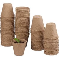 50 Pieces 8 CM Small Biodegradable Fiber Seed Pots for Seedlings