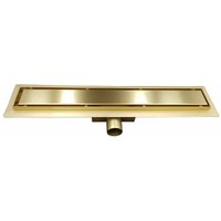 Sea-horse - 50cm Gold Coloured Stainless Steel Bathroom Floor Linear Shower Drain Sheet Sea-horse - 50cm Gold Coloured Stainless Steel Bathroom Floor Linear Shower Drain Sheet