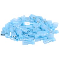 Tlily - 50pcs Female and Male Fully Insulated Wire Terminals Connector Nylon Spade Connectors Blue