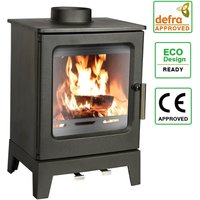 NRG - 5KW Defra Approved Woodburning Stove Woodburner Cast Iron Fireplace Eco Design Ready