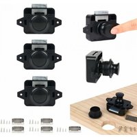 Linghhang - 5PSC Push Button Lock Latch, Keyless Door Locks for rv, Yacht, Boat, Cabinet Door Handle Latch