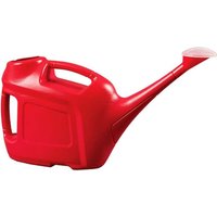 2 x 6 Litre Red Slim Lightweight Watering Cans With Sprinkler Heads and Handles