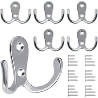 Gotrays - Pieces Retro Coat Hooks, Retro Coat Hooks Wall Mounted Coat Hooks Vintage Metal Door Hooks for Bathroom Kitchen Bedroom Entryway, Black