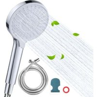 6-Stage High-Pressure Filtered Shower Set, including shower head, hose, and arm, suitable for hard water