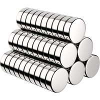 60 ultra-strong neodymium refrigerator magnets, small round magnets for refrigerators, magnetic whiteboards, doors, and cards (storage box included)