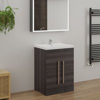 NRG - 600mm Vanity Unit with Basin Bathroom Furniture Charcoal
