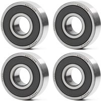 6201-2RS Ball Bearing 12 x 32 x 10mm - Double Rubber Seal - abec 5 - Pre-Lubricated Ball Bearing - Pack of 4