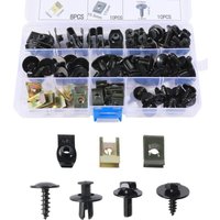 64-piece set of mounting clips for fender screws and nuts, automotive screw and nut clips, fender screws and clips, suitable for most models