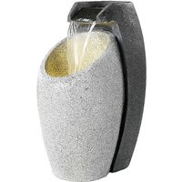 Kaemingk - 65cm Plug In Outdoor Stone Effect led Water Fountain Feature Garden Patio