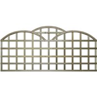 Premier Garden Supplies - 6ft x 2ft Triple Dome Standard Trellis Panel