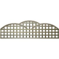 Premier Garden Supplies - 6ft x 1ft Triple Dome Privacy Trellis Panel