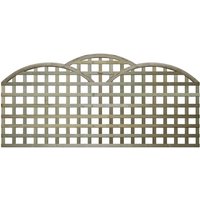 Premier Garden Supplies - 6ft x 2ft Triple Dome Privacy Trellis Panel