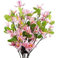 6x 100cm Pink Magnolia Floral Spray Artificial