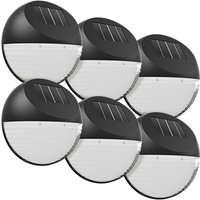 6x led Solar Light Fence Wall Light Path Light Garden Light Stair