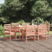 7 Piece Garden Dining Set Solid Wood Douglas Vidaxl
