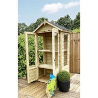 Marlborough - 7 x 2 Pressure Treated Tongue And Groove Mini Apex Greenhouse