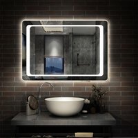 Aica Sanitaire - Fog Free Bathroom Mirror with Lights Wall Mounted IP44 Rated - 800x600 ir Motion Sensor