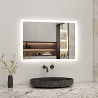 Acezanble - 1000x600mm Backlit led Illuminated Bathroom Mirror with led Lights, Lighted Bathroom Makeup Wall Mounted Mirror with Demister Pad, Sensor
