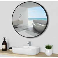 Biubiubath 600x600mm Black Framed Bathroom Mirror Wall Mounted IP44 Rated