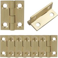 8-inch mini hinges made of solid brass, brass furniture hinges, small box hinges, stop hinges, wooden box, 8 pieces