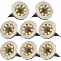 8 led Solar Outdoor Lights, Solar Garden Street Light, Outdoor Street Light for the, Sidewalk, Decoration for Lawn, Driveway, Sidewalk, Patio,