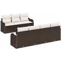 Vidaxl - Garden Sofa Set 8 pcs Brown 55 x 55 x 37 cm Poly rattan