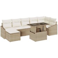 Vidaxl - Garden Sofa Set with Cushion with Storage 8 pcs Beige, Cream