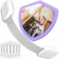 8 pieces of child-resistant cabinet locks, suitable for cabinets and drawers, easy to install, no tools required, easy for adults to open, difficult