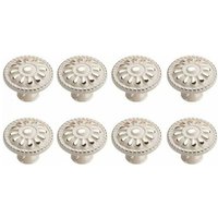 8 pieces round drawer handles, cabinet knobs, drawer knobs, furniture handles, kitchen drawers, cabinet door knobs, white vintage furniture knobs
