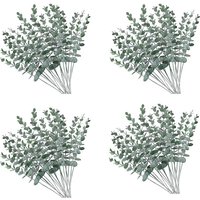 80 Pieces Series Artificial Eucalyptus Stems Leaves Fake Grey Green Eucalyptus Plant Branches for Wedding