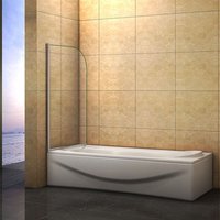 SKY - 800x1400mm 180 Pivot Shower Bath Screen Tempered Glass Door Panel