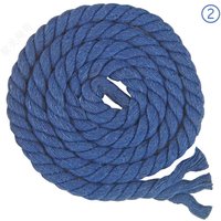 Linghhang - 8mm x 65.5ft 3 Strand Braided Cotton Rope for Craft Knitting Yarn (02 Royal Blue)