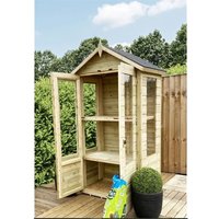 Marlborough - 9 x 2 Pressure Treated Tongue And Groove Apex Mini Greenhouse