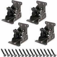 Gotrays - 90 Degree Self-Locking Folding Hinge Sheet Steel Folding Support 4 Pcs