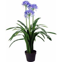 Leaf - 90cm Blue Flower Artificial Blossom Plant Agapanthus with pot