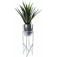 90cm Silver Planter with Artificial Yukka Plant
