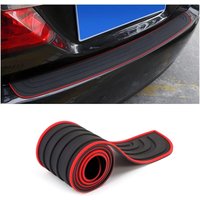 104x9CM Car Bumper Protector, Rubber Trunk Door Protector, Scratch Resistant and Non-Slip, Suitable for Most Car Exterior Accessories (Black Red)