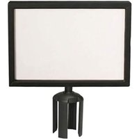 A4 landscape bulletin board for poles with straps, black, A4 landscape