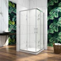 Acezanble - Biubiubath 800x800x1850mm Corner Entry Shower Enclosure Sliding Doors Cubicle