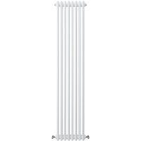 Acezanble - Vertical Traditional Cast Iron Style Radiator 1800x380mm 2 Column White
