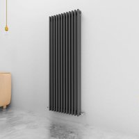 Acezanble 1500x560mm 3 Column Anthracite Vertical Traditional Cast Iron Style Radiator