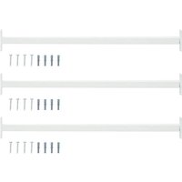 Adjustable Window Safety Bar 3 pcs White Steel vidaXL