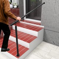 Aica Sanitaire - aica Stainless steel handrail, Safety Rail, Mobility Grab Rail, 100cm, Black, suitable for Indoor & Outdoor
